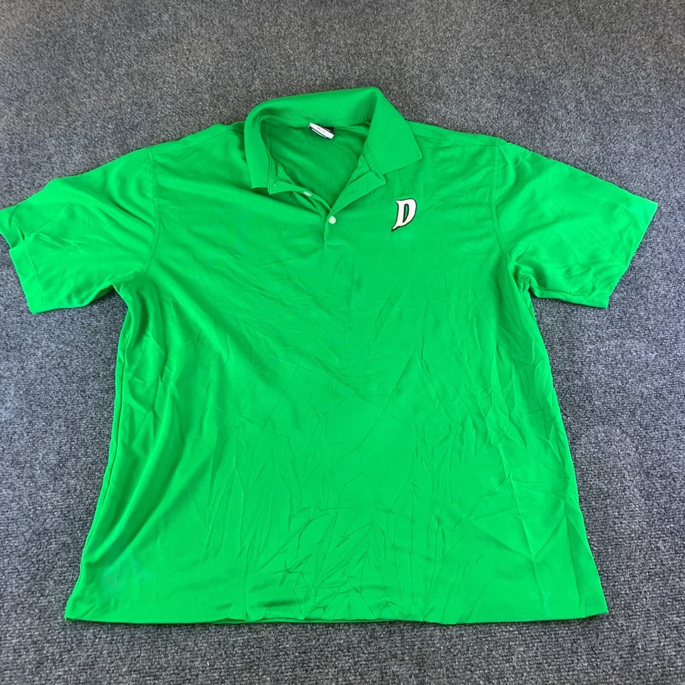 Dayton Dragons Polo Shirt Mens Large Green Nike Golf Dri Fit MLB Baseball Sports